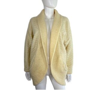 Sideffects 80’s Vintage Mohair Wool Shawl Collar Drop Shoulder Cardigan